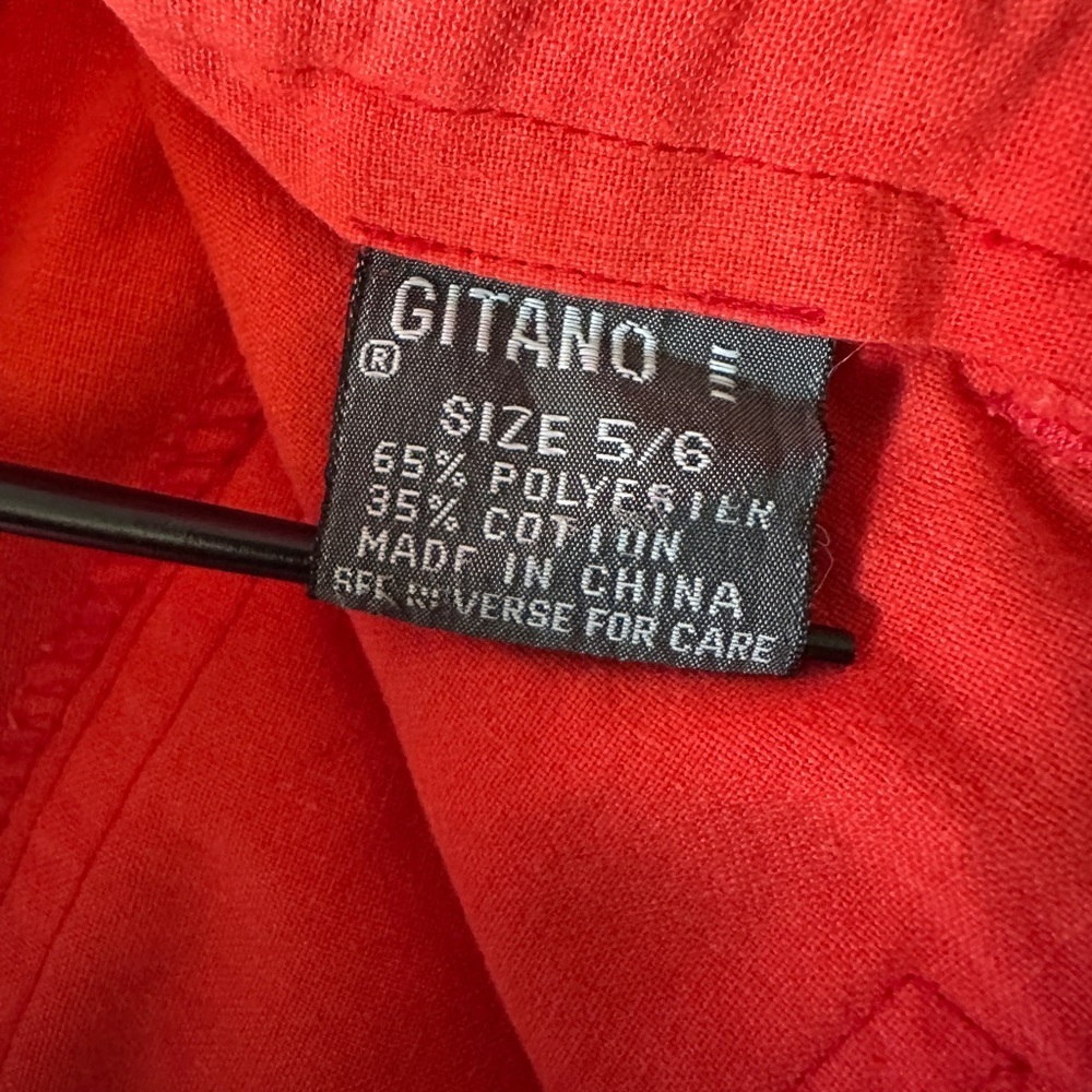 Vintage 1980s Gitano High-Waisted Red Tapered Pants - Size 5/6 Retro Office - Picture 3 of 9